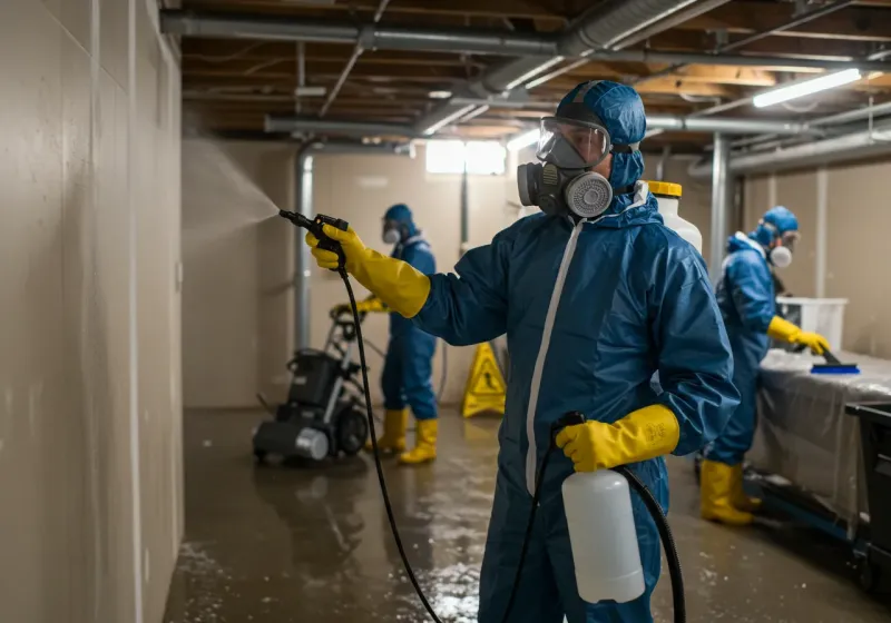 Basement Sanitization and Antimicrobial Treatment process in Sulphur, LA