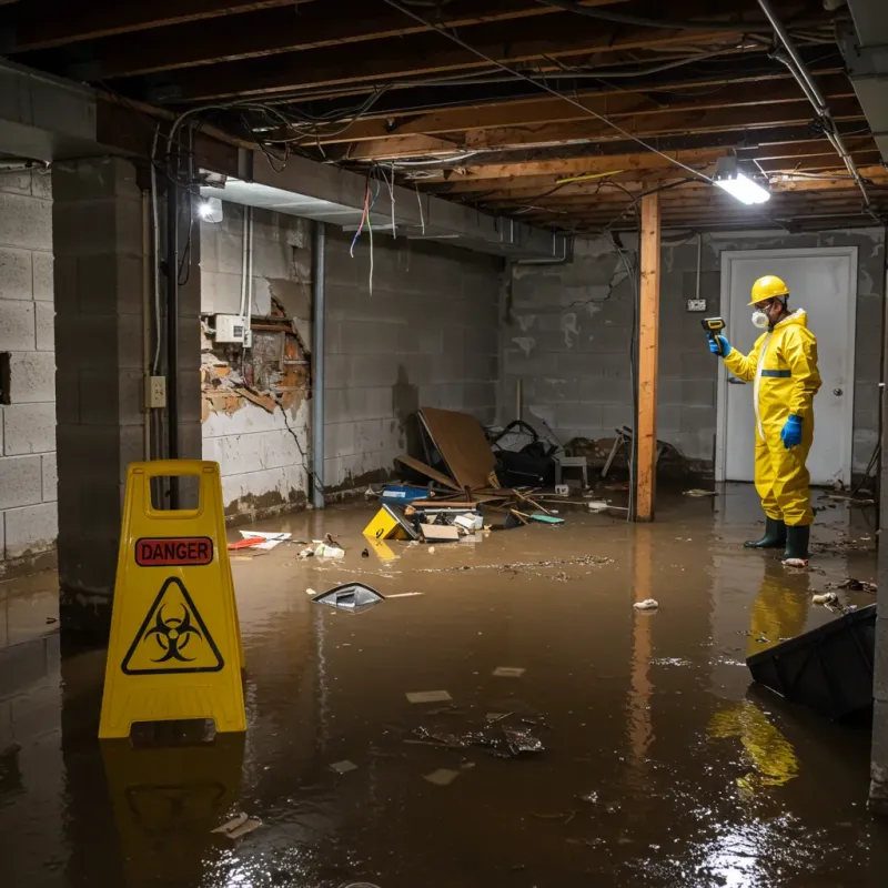 Flooded Basement Electrical Hazard in Sulphur, LA Property